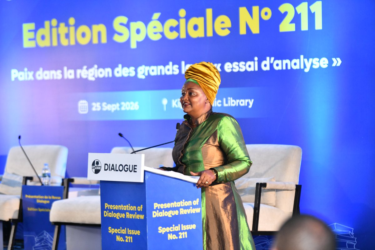 DialogueRwanda's tweet photo. Dr Alice Karekezi presented @DialogueRwanda Review Special Edition No. 211, offering an overview of its content and key themes, the critical questions it raises, and the contributions needed to advance meaningful dialogue and peace in the Great Lakes Region. https://t.co/jQXc8k1IGw