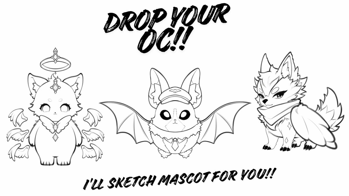 YuyueStudio's tweet photo. DROP YOUR OC!!✨

Gimme your OCs and i'll draw mascot for you > <

I’ll pick 2 OCs and give them the cutest and coolest FREE Sketch Mascot Designs!! > <

Like + RT are super appreciated! ♡
#artmoots #giveaway #VTubers https://t.co/CKcsg0vqx9