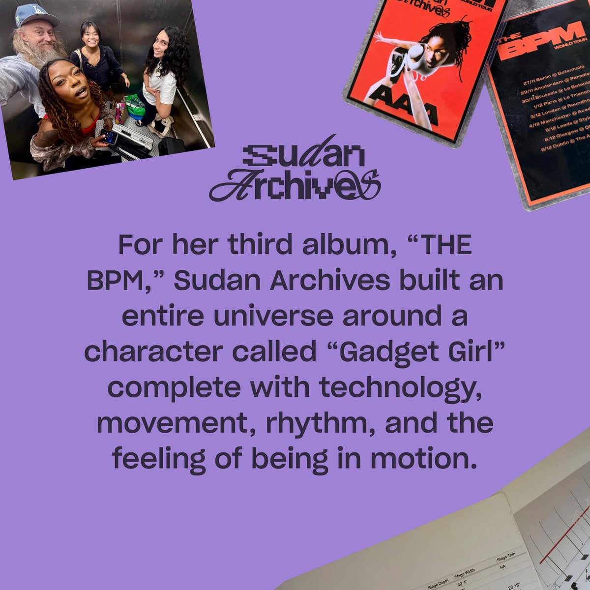Dropbox's tweet photo. What does it take to turn an album into a live world that continues to evolve?

Sudan Archives and her team use Dropbox Replay to review each show, leave time-stamped notes on audio, lighting, choreography, and staging, then apply that feedback before the next performance.