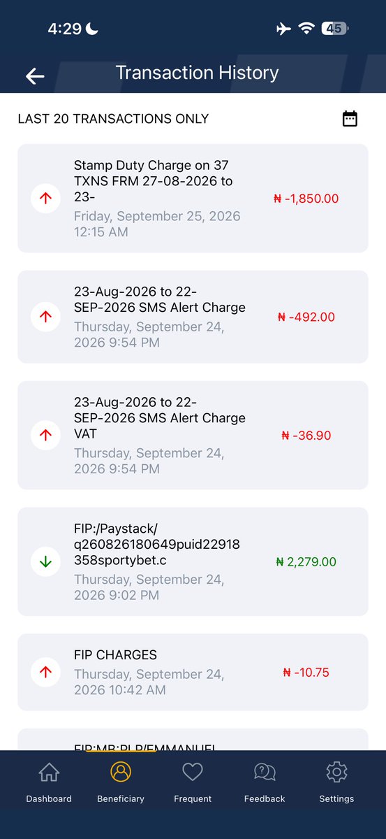 emmaskeletonian's tweet photo. @YaseerikoAdam @FirstBankngr come and explain why you deducted Stamp duty charges of 37Txns after you remove stamp duty each time I make a transaction. https://t.co/kEG4t1Jwvb