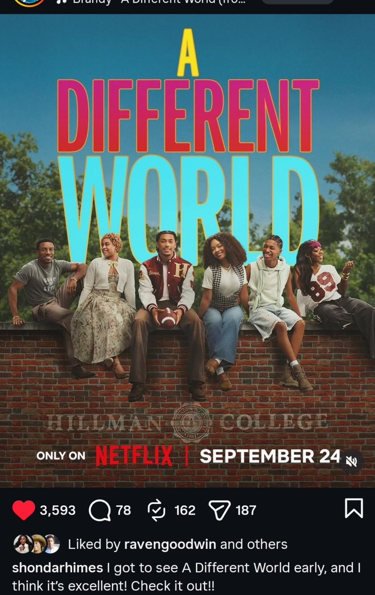 ADWDailyUpdates's tweet photo. "I got to see A Different World early, and I think it's excellent! Check it out!!"

ShondaRhimes via Instagram https://t.co/p61kwPijbV
