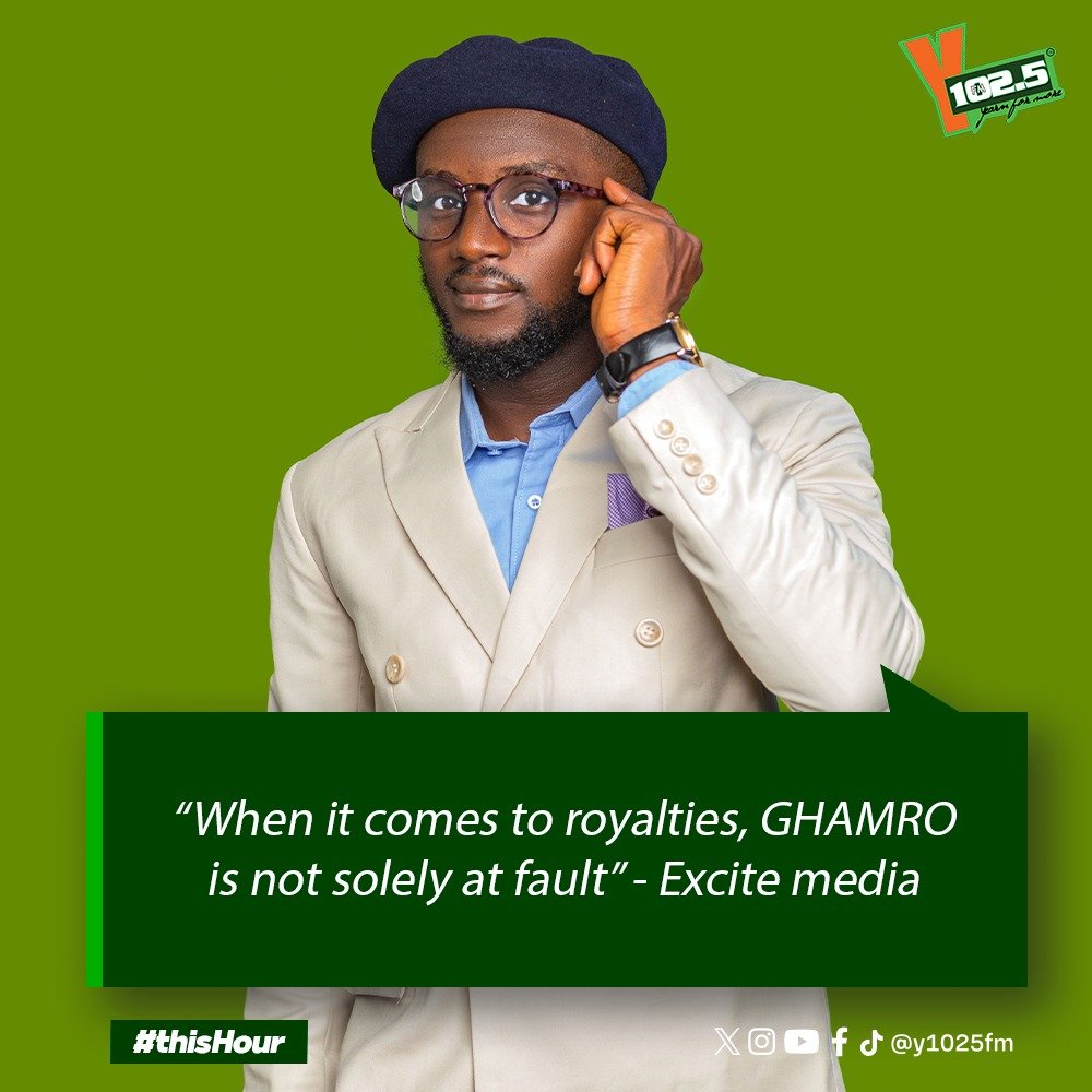 y1025fm's tweet photo. Entertainment analyst, @excite_media , on @ghamroonline ) &amp; royalties collection 

#YfmGhana #ThisHourOnY #fyp https://t.co/MAMGGfRwvQ