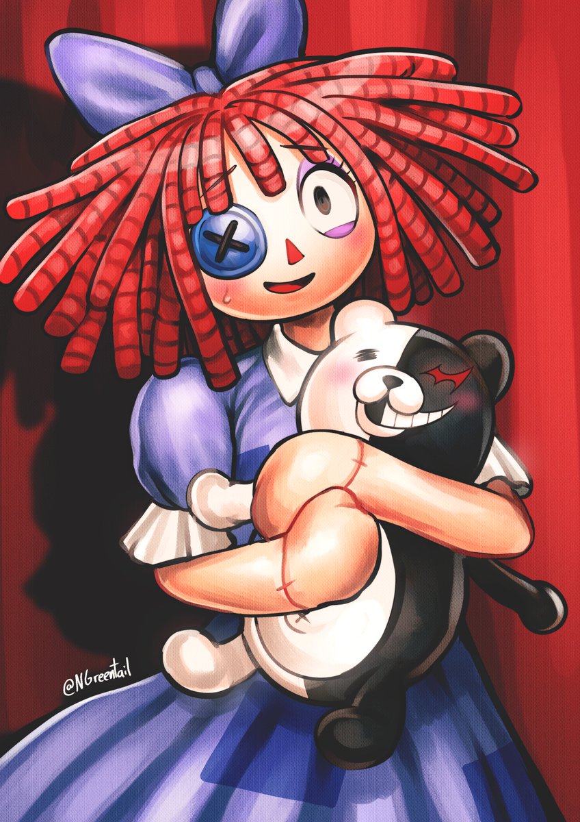 NGreentail's tweet photo. Danganronpa style piece for AtChiaPet https://t.co/V9MblvDnPr