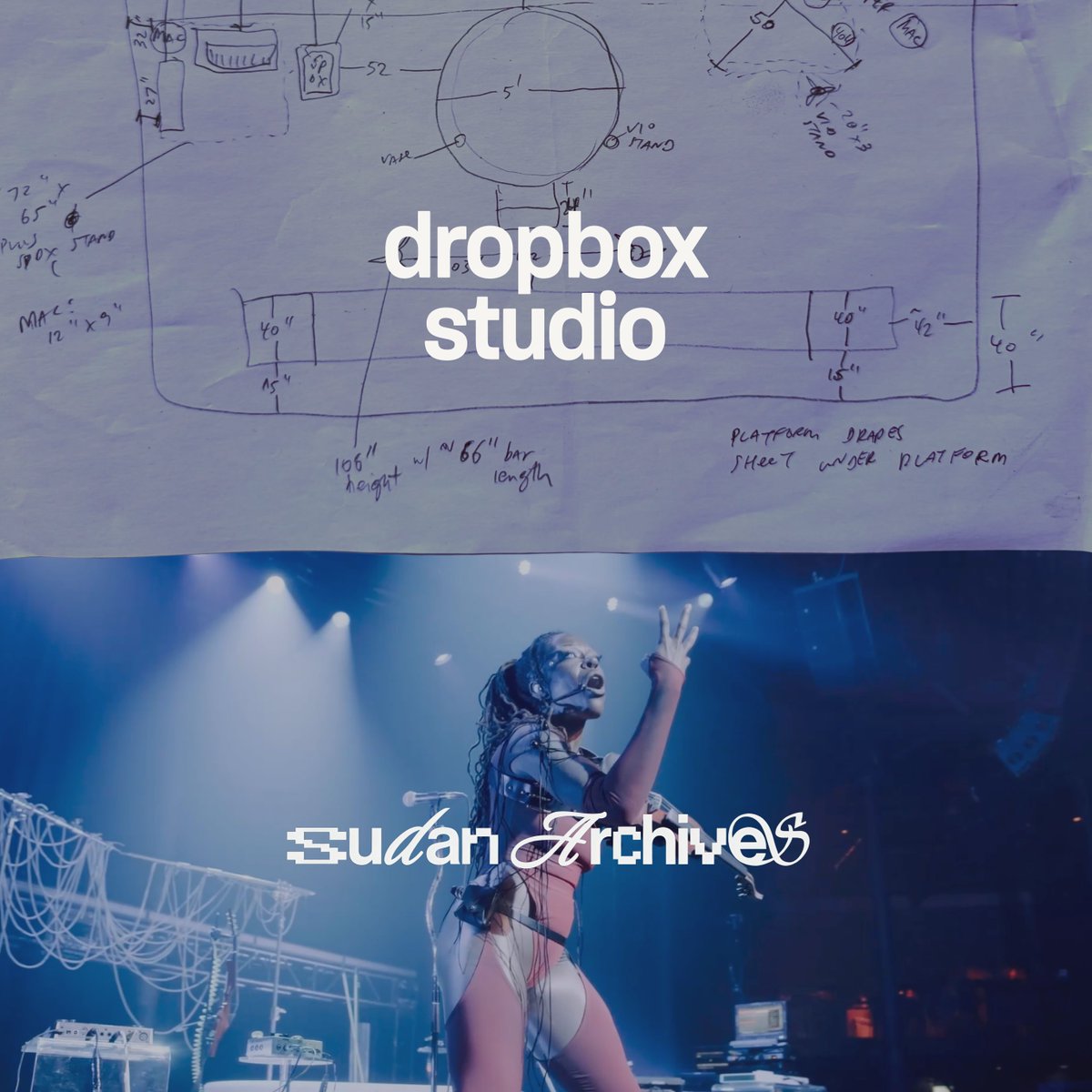 Dropbox's tweet photo. What does it take to turn an album into a live world that continues to evolve?

Sudan Archives and her team use Dropbox Replay to review each show, leave time-stamped notes on audio, lighting, choreography, and staging, then apply that feedback before the next performance.