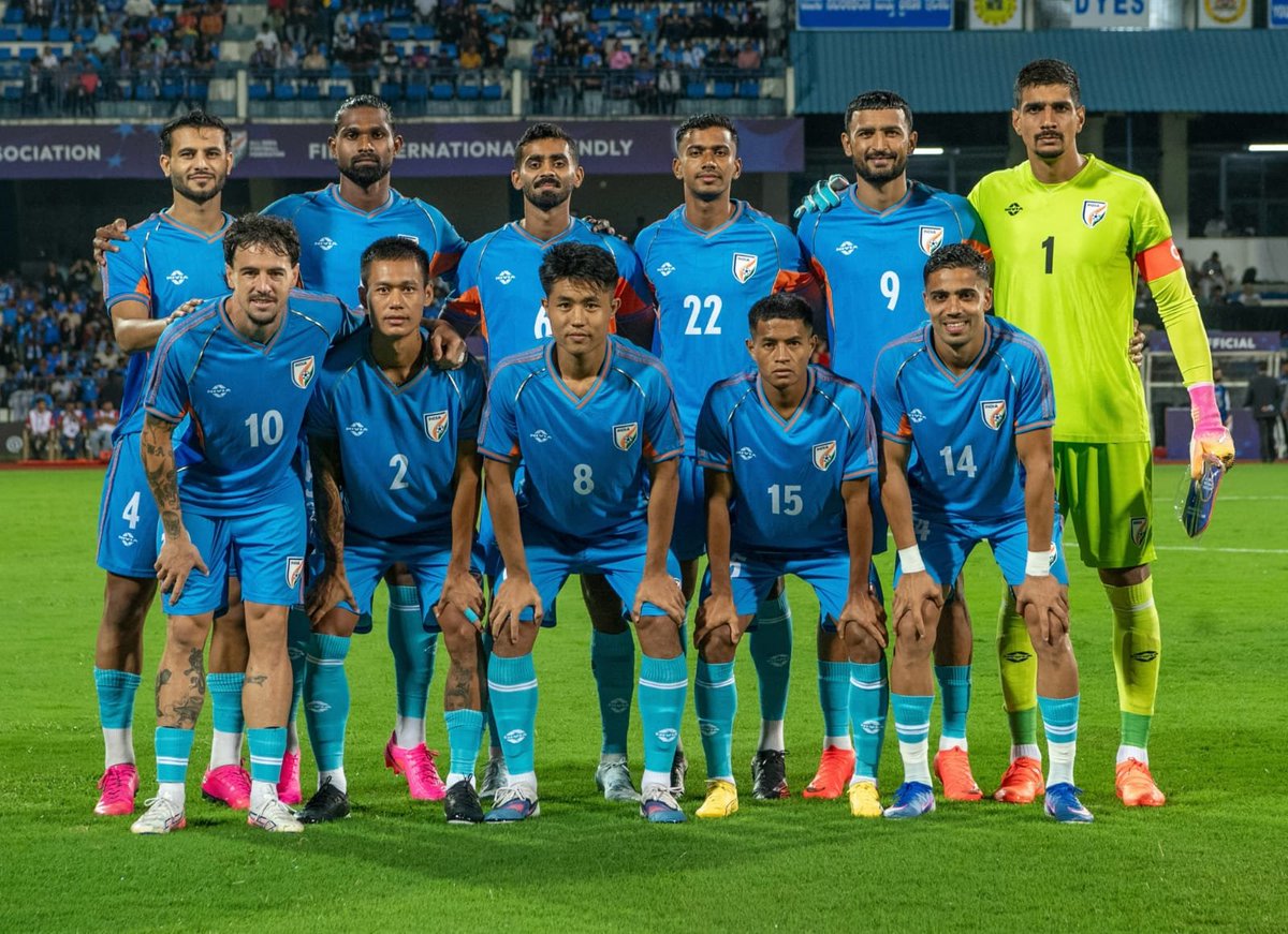 Sportsbro09's tweet photo. Proud of the Blue Tigers 💙

This is how we want the Indian Football Team to play-be brave on the ball, no matter the opponent. Panama, ranked 44th in the FIFA rankings, struggled against India.

This draw earns us +3.19 FIFA ranking points, moving us up one spot to 137. https://t.co/TnlLKL4pAI