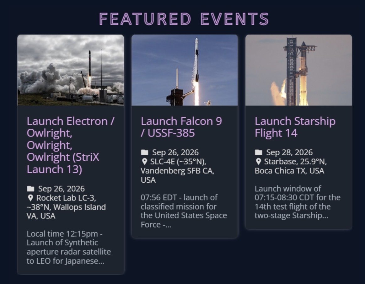 SpaceCalendar tweet picture