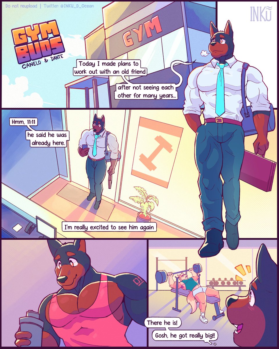 INKU_D_Ocean's tweet photo. ¹¹:¹¹ compilation Bonus chapter №1: Gym Buds 💪 #InkuComic https://t.co/nkCH6XnCnX