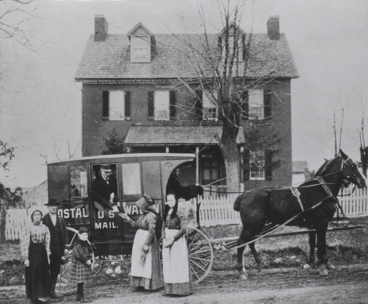 UPU_UN's tweet photo. #FlashbackFriday 🤎

A glimpse into the past: a rural 'Postal Wagon' service in Westminster, Maryland, delivering mail in the United States of America in 1899. 

[UPU Archives – USA, 1899]
 @USPS https://t.co/s3TvoR9Tz2