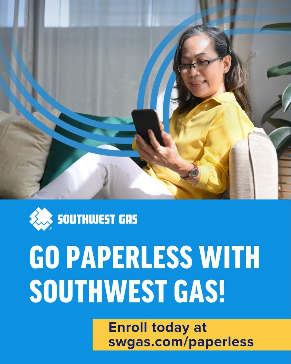 SWGas's tweet photo. Managing your Southwest Gas account is easier than ever! Access your bill, track usage, and make payments online with MyAccount. Sign up today and take control of your energy expenses. Find more information at https://t.co/1SvsEhLNGR https://t.co/Ch8priqCWl