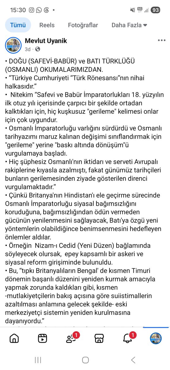 mevlutuyanik's tweet photo. • DOĞU (SAFEVİ-BABÜR) ve BATI TÜRKLÜĞÜ (OSMANLI) OKUMALARIMIZDAN. 
• “Türkiye Cumhuriyeti “Türk Rönesansı”nın nihai halkasıdır.”
• https://t.co/EBP3n0b2DX