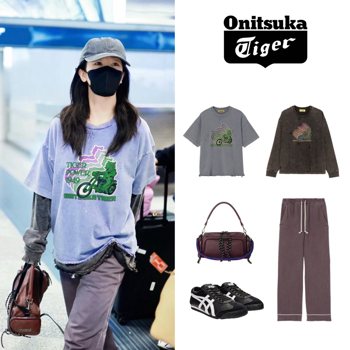 atelierdeyangzi's tweet photo. Yang Zi in @OnitsukaTiger for her return flight from Milan to Beijing

#YangZi https://t.co/EJl5GCCkKT