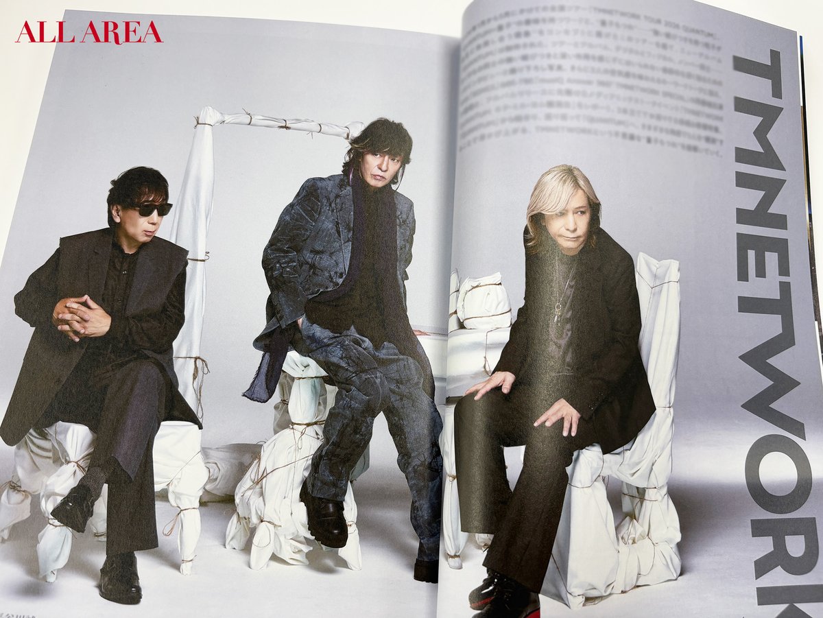 bpass_allarea's tweet photo. ✨本日発売✨
＼ALL AREA Vol.26／
 
表紙は #TMNETWORK（ @tmnetwork_2014 ）さん🌟

ニューアルバム『QUANTUM』を深く知るためのソロインタビューと撮り下ろし写真を掲載！　

3人の空気感を味わえるキーワードトークに加え、NHK『SONGS』＆BS-TBS『musiQ Answer 360°～TMNETWORK SPECIAL～』の両番組出演の模様と、アルバムリリースに先駆けた『TMNETWORK QUANTUM キク・ミル・ヨム観測日』のレポートも含めた、カラー50ページ巻頭特集です📚

誌面情報🔗
https://t.co/Pkh1P4Hb8l