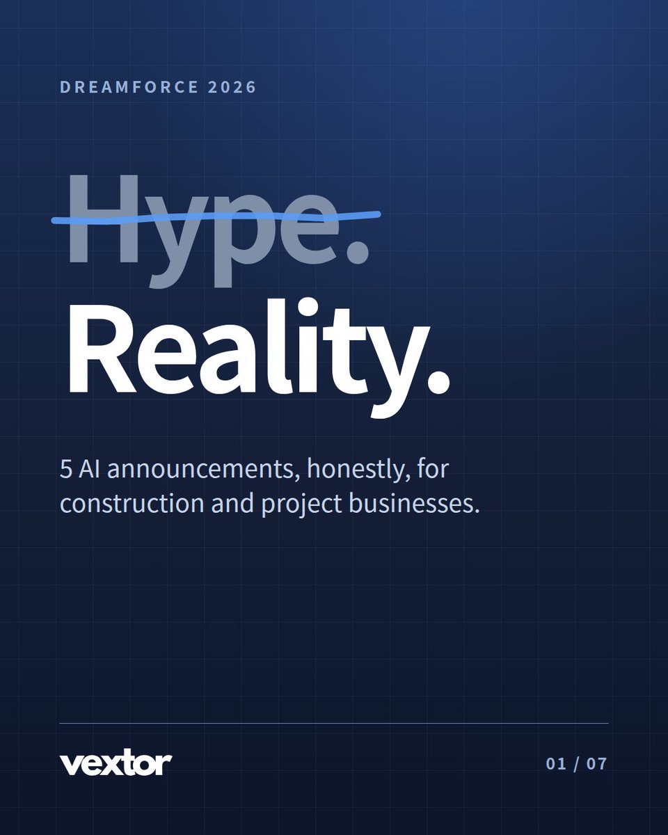TeamVextorr's tweet photo. Dreamforce 2026: hype vs. reality.

The AI is ready. Is your business?

Messy data gives you wrong answers, faster. Clean data, written-down processes and clear rules for AI come first.

Free readiness review: https://t.co/ErNHCAwjB4

#Dreamforce #AI https://t.co/0JqXzpkepA
