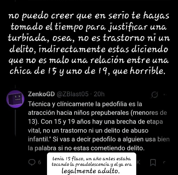 theabsolut28006's tweet photo. @ZBlast05 #GeometryDash #Gaming #Gamer #Asmr #GeometryDashCommunity
es lo más turbio que lei de un creador de contenido de geometry dash, no se puede justificar con etapas, una persona mayor con una menor es ilegal haya consentimiento o no, es como decir no esta tan mal, es repugnante. https://t.co/huYLr7jOUt