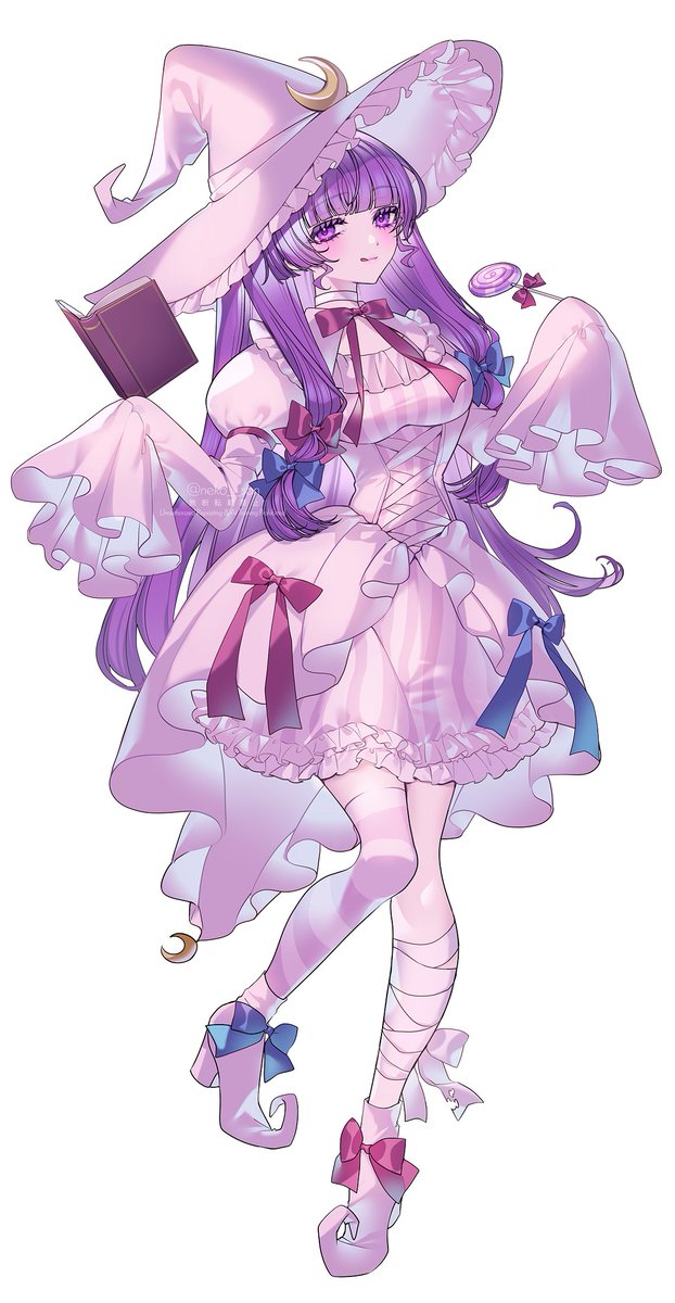 neko__san's tweet photo. 魔女っ娘パチュリー👻 https://t.co/jaMWgMLMcc