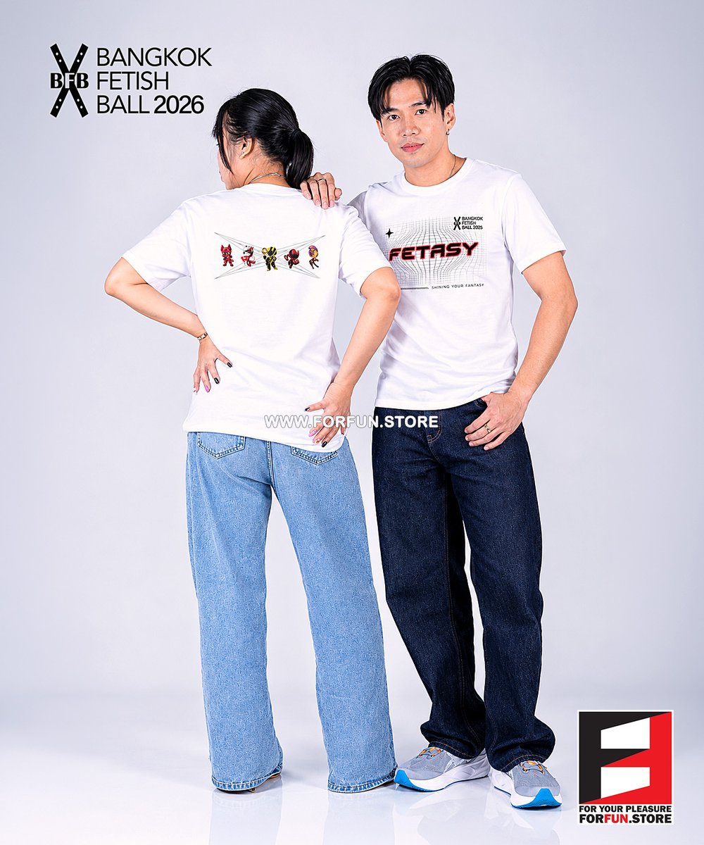 bkkfetishball's tweet photo. FETASY T-Shirt Pre-Order
Official Bangkok Fetish Ball 2026 T-Shirt now available for pre-order at FORFUN Bangkok @forfunbangkok
Get yours before the event.
Click https://t.co/5k7Y1ERLq8
#fetasy #bkkftball #bkkfetishball2026 #forfunbangkok #forfuncommunity https://t.co/YrxXs0s7CK