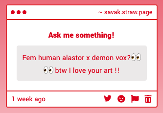 _ro_deer's tweet photo. "Fem human alastor x demon vox?👀👀 btw I love your art !!" -> Here you go! Sorry for the delay, and thank you so much for loving my art!! 🥹💖
 https://t.co/OJIQ0iXck0 https://t.co/GJR8Ggm8ie