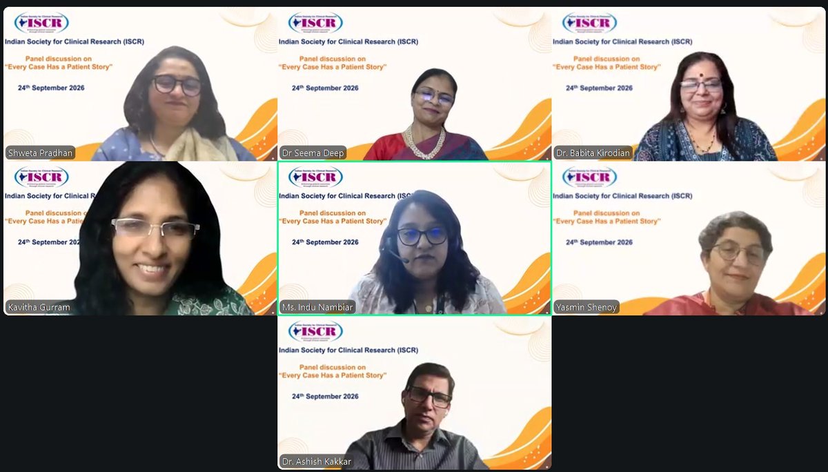 iscrindia's tweet photo. 📝 Every Case Has a Patient Story | ISCR Panel Discussion
📅 24th Sep 2026 | Online
Panel spanning PV, Ethics, Regulatory, Clinical Ops &amp; RWE, moderated by Dr. Seema Deep.
Key point: every data point is a real patient. No single function protects them alone. https://t.co/9IavfZurwd