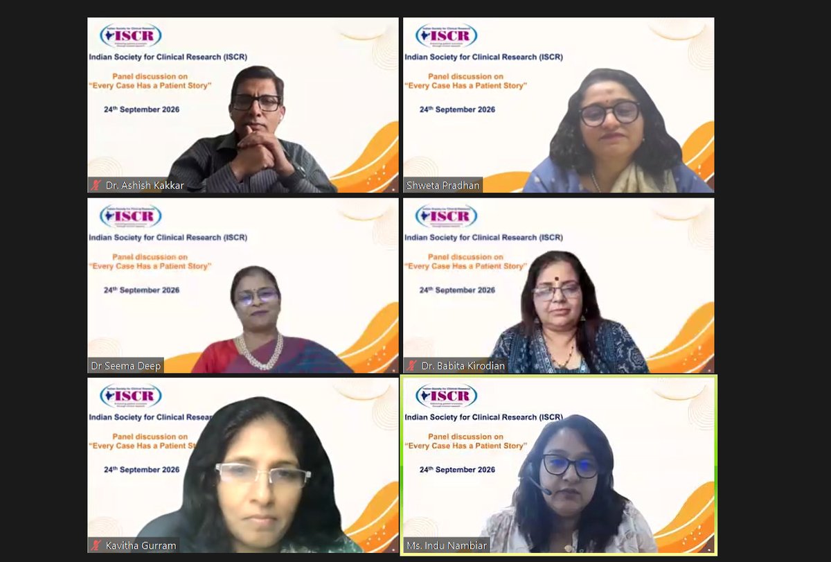 iscrindia's tweet photo. 📝 Every Case Has a Patient Story | ISCR Panel Discussion
📅 24th Sep 2026 | Online
Panel spanning PV, Ethics, Regulatory, Clinical Ops &amp; RWE, moderated by Dr. Seema Deep.
Key point: every data point is a real patient. No single function protects them alone. https://t.co/9IavfZurwd