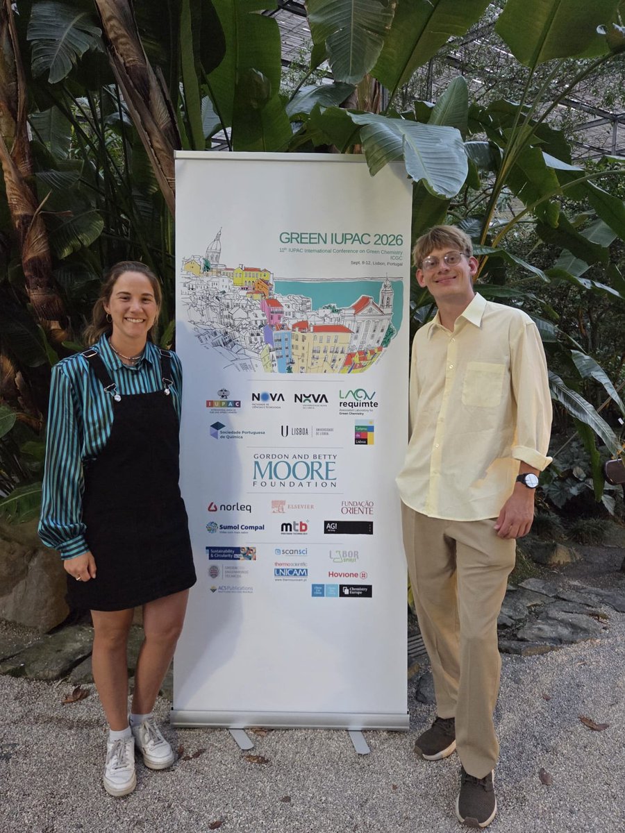 GloriusGroup's tweet photo. What an exciting time at Green IUPAC 2026 in Lisbon! Fantastic event highlighting green chemistry research. Huge congrats to Madina Lenz on her poster prize for interrupted energy transfer cycloaddition! Thanks to all for the great vibe. #GreenIUPAC2026 #GreenChemistry https://t.co/dOAICTRkru