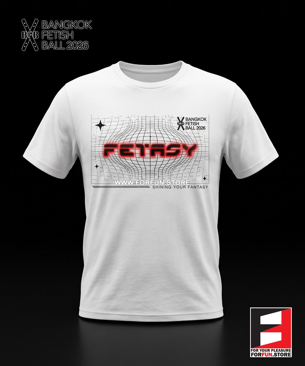 bkkfetishball's tweet photo. FETASY T-Shirt Pre-Order
Official Bangkok Fetish Ball 2026 T-Shirt now available for pre-order at FORFUN Bangkok @forfunbangkok
Get yours before the event.
Click https://t.co/5k7Y1ERLq8
#fetasy #bkkftball #bkkfetishball2026 #forfunbangkok #forfuncommunity https://t.co/YrxXs0s7CK