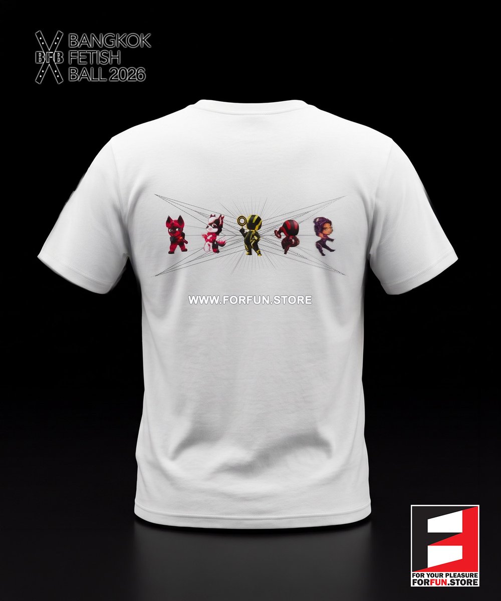 bkkfetishball's tweet photo. FETASY T-Shirt Pre-Order
Official Bangkok Fetish Ball 2026 T-Shirt now available for pre-order at FORFUN Bangkok @forfunbangkok
Get yours before the event.
Click https://t.co/5k7Y1ERLq8
#fetasy #bkkftball #bkkfetishball2026 #forfunbangkok #forfuncommunity https://t.co/YrxXs0s7CK