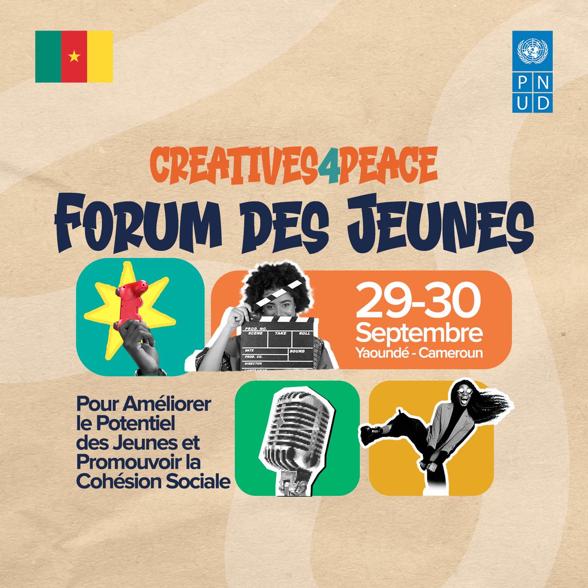 UNDPWACA's tweet photo. Un Forum des jeunes « Creatives4Peace » se tiendra les 29 et 30 septembre 2026. 

De jeunes créateurs, des décideurs politiques et des partenaires se pencheront sur la culture et les industries créatives en tant que moteurs de la paix et des opportunités. 

Des créateurs issus des domaines du cinéma, de la musique, de la mode et des arts numériques, qui utilisent tous la narration pour combler les fossés et construire la paix.

Avec le soutien du @UNDP et du programme « Generation17 Young Leaders » de Samsung.

#Creatives4PeaceYouthForum @undp4youth @Gen17YL @gen17 @gen17 @undpafrica
#generation17 #GlobalGoals