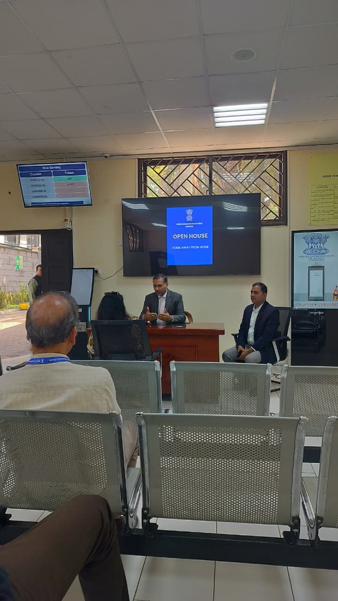 IndiainKenya's tweet photo. An Open House was conducted by High Commissioner @AdarshSwaika1 today at the Chancery during which he met applicants to address unresolved consular grievances/applications. He also sought suggestions from applicants for further improvement of consular services. 

@KVSinghMPGonda @SwachhEduMin @swachhbharat @SwachhBharatGov @meaMADAD @ANI @DDNewslive 
@MEAIndia @diaspora_india @IndianDiplomacy @indiandiplomats