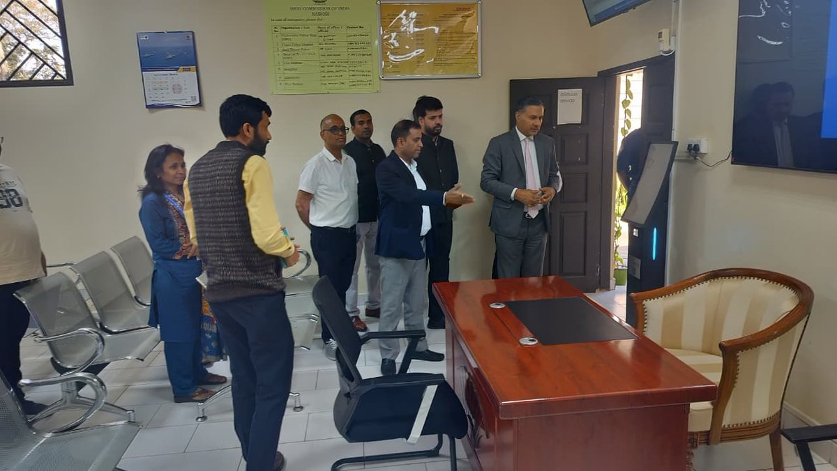 IndiainKenya's tweet photo. An Open House was conducted by High Commissioner @AdarshSwaika1 today at the Chancery during which he met applicants to address unresolved consular grievances/applications. He also sought suggestions from applicants for further improvement of consular services. 

@KVSinghMPGonda @SwachhEduMin @swachhbharat @SwachhBharatGov @meaMADAD @ANI @DDNewslive 
@MEAIndia @diaspora_india @IndianDiplomacy @indiandiplomats
