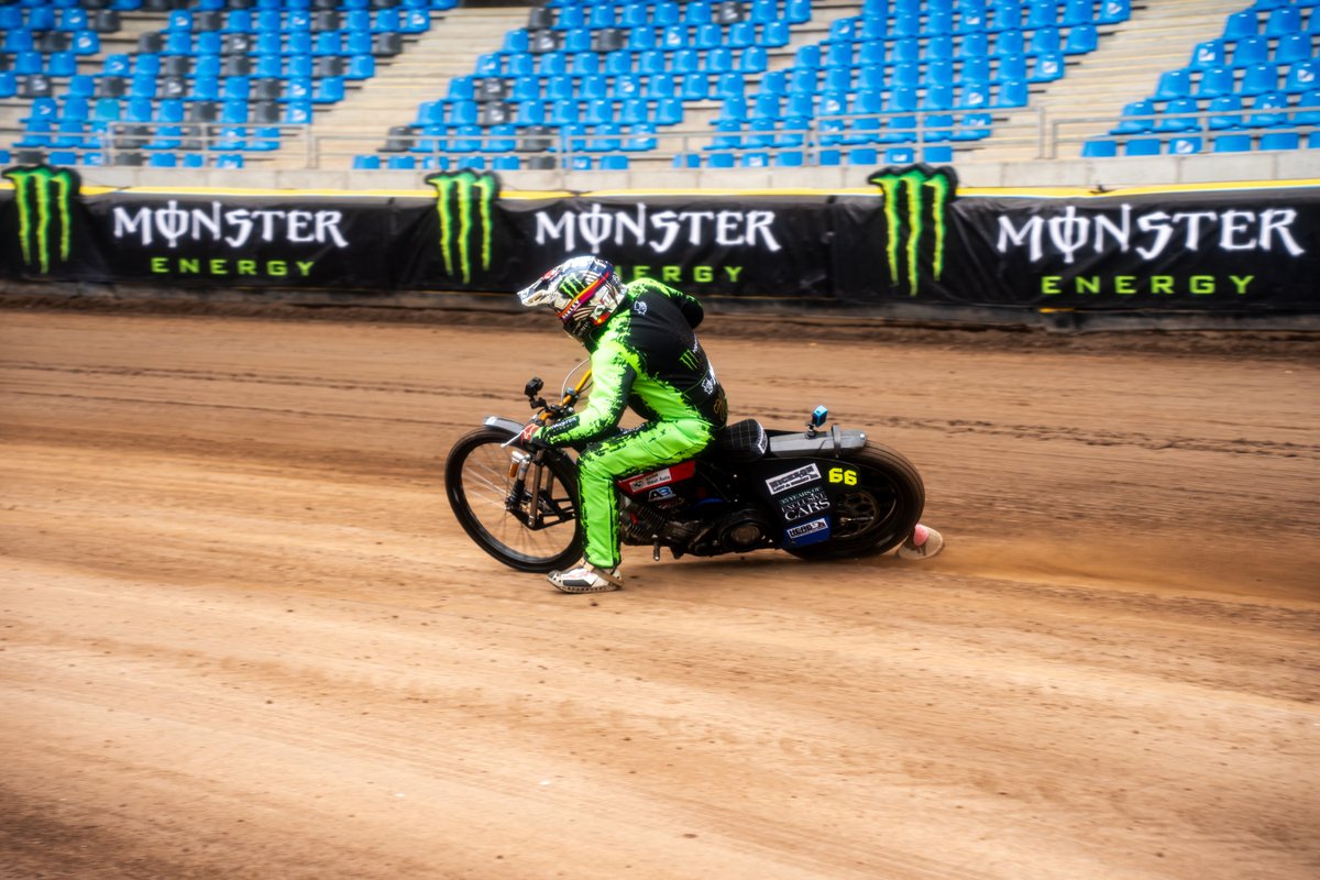 SpeedwayGP's tweet photo. We welcomed Isle of Man TT winners John McGuinness and Davey Todd to Torun today to spin some laps 🙌

It's safe to say they had a LOT of fun, thanks as always to our partner Monster Energy 💪

#SGP https://t.co/wkGR4hGRyr
