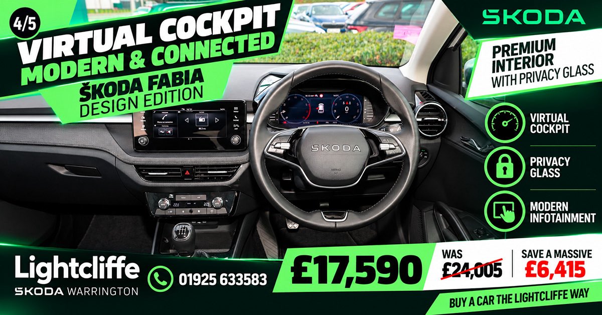 LightcliffeCars's tweet photo. It’s time for Lightcliffes…
🚙 DEAL OF THE DAY 🚙 featuring the Skoda Fabia in moon white 😍 and for today only we’re offering huge savings!
Call a member of the team on 01925 633583 to find out more 📞
#dealoftheday #lightcliffe #skodagram #carenvy https://t.co/IRDT5ZfpdR