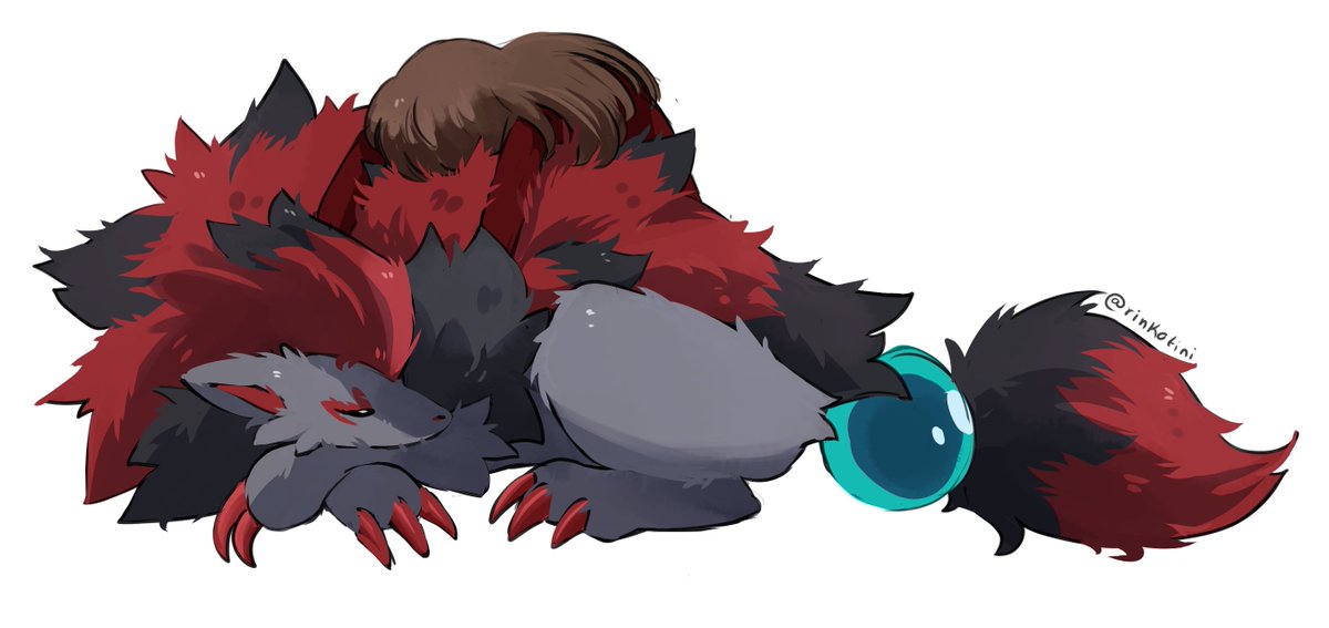 rinkotini's tweet photo. i want to cuddle with my zoroark https://t.co/tTcMzkfd0e