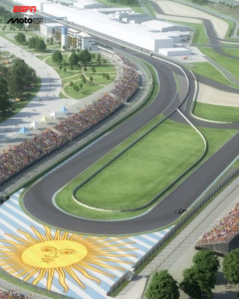 MotoGP_ESPN's tweet photo. Tras un año ausentes, el MotoGP vuelve a Argentina y lo hará en el Coliseo porteño. 🇦🇷🔙

¿Cómo imaginas el regreso de MotoGP al Autódromo Oscar y Juan Gálvez? 🤔 https://t.co/LFGMOvOpMg