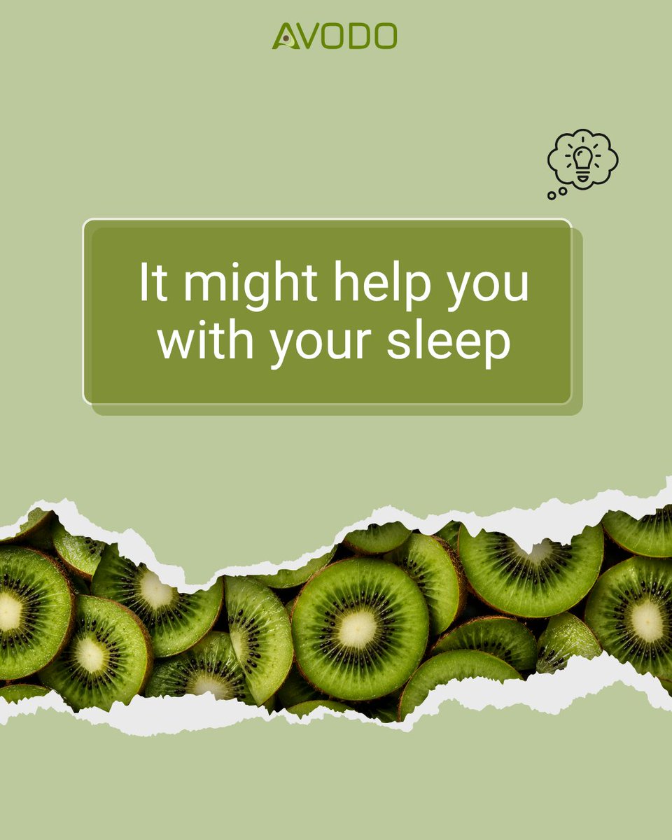 avodoai's tweet photo. KIWI BEFORE SLEEP?
Numerous studies suggest it may help with sleep quality and duration.
Would you give it a try? Don't forget to log it on Avodo.

#Avodo #HealthyEating #WellnessJourney #FoodTracking #HealthyLifestyle https://t.co/pyAkC0aLaJ