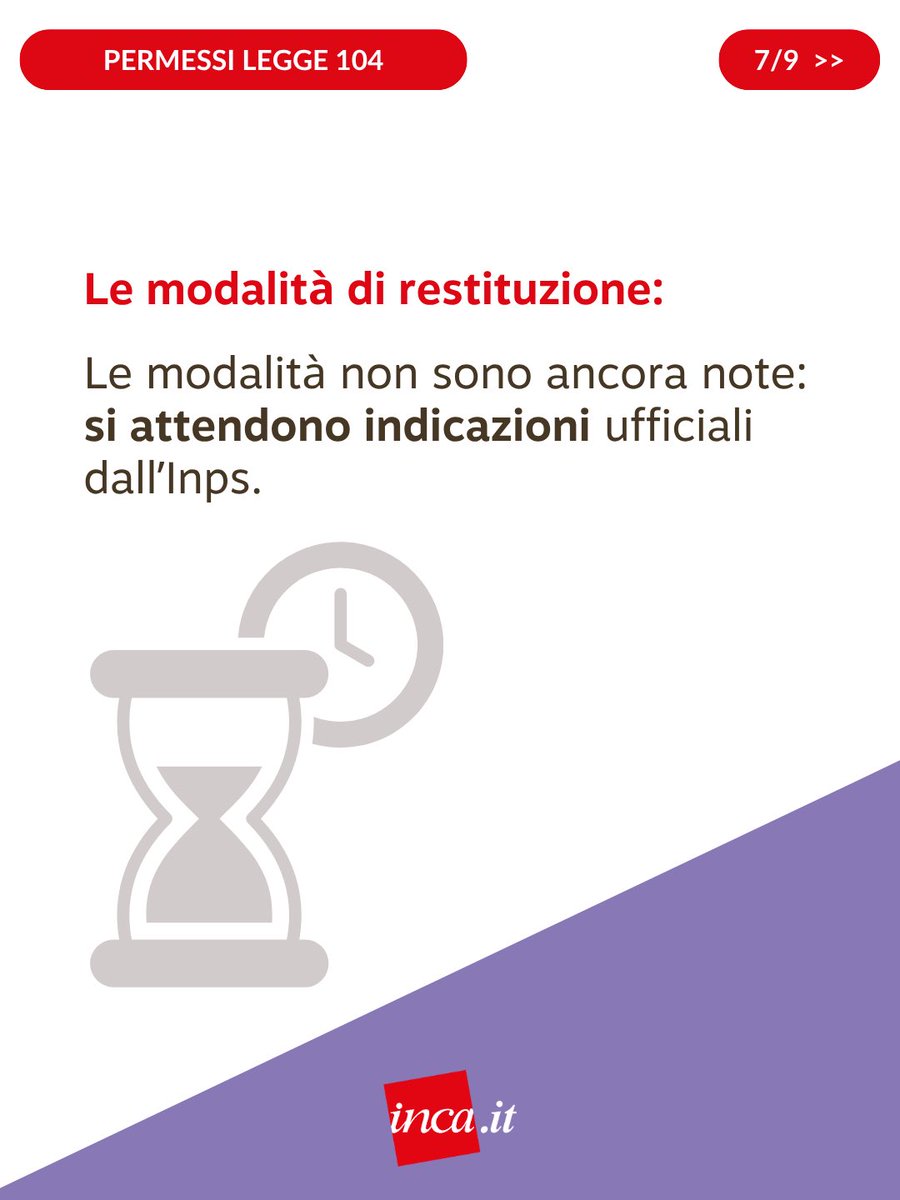 Patronato_Inca's tweet photo. 2️⃣ Se invece due familiari sono in permesso nello stesso giorno o nelle stesse ore, l'importo da restituire si divide in parti uguali tra loro.
📌 Scopri di più leggendo l’articolo: https://t.co/esnU05xFim
#legge104 #permessi104 #inps #incacgil #tutelaquotidiana https://t.co/fniOGPdYNA