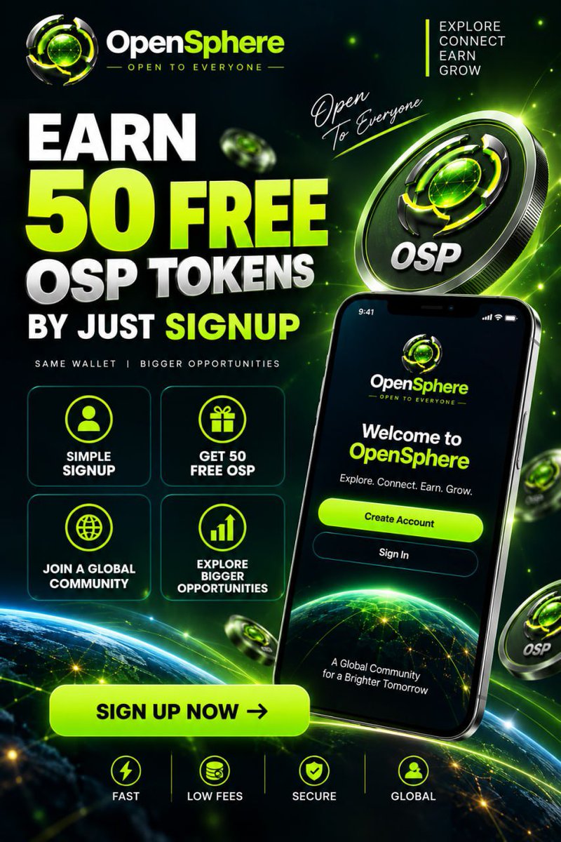 zenpromoter's tweet photo. $30 - 08 Hours 

☀️ $15 

- R + F @OpenSphere_app 

✨ $15 

- Join TG (Proof) 

https://t.co/02jTsFjXjG
------

🎁 Get 50 FREE $OSP Tokens!
Join OpenSphere and claim your 50 OSP welcome bonus.
🔗 Register here:
 https://t.co/usHI65DVIS https://t.co/VTeToANWqE