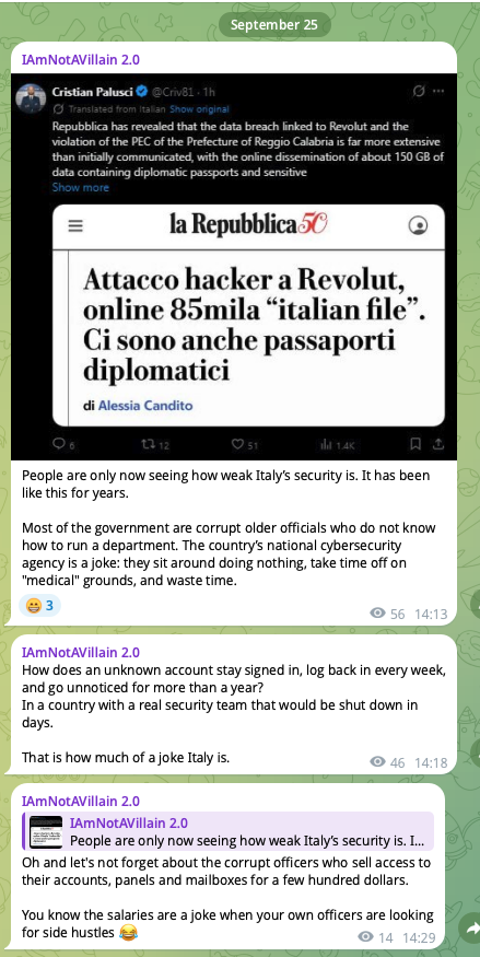 AndreaDraghetti's tweet photo. #IAmNotAVillain has today made strong statements directed at Italy and at alleged civil servants who are selling their access to the public administration! 🤦‍♂️ https://t.co/nLE6pc3sbO