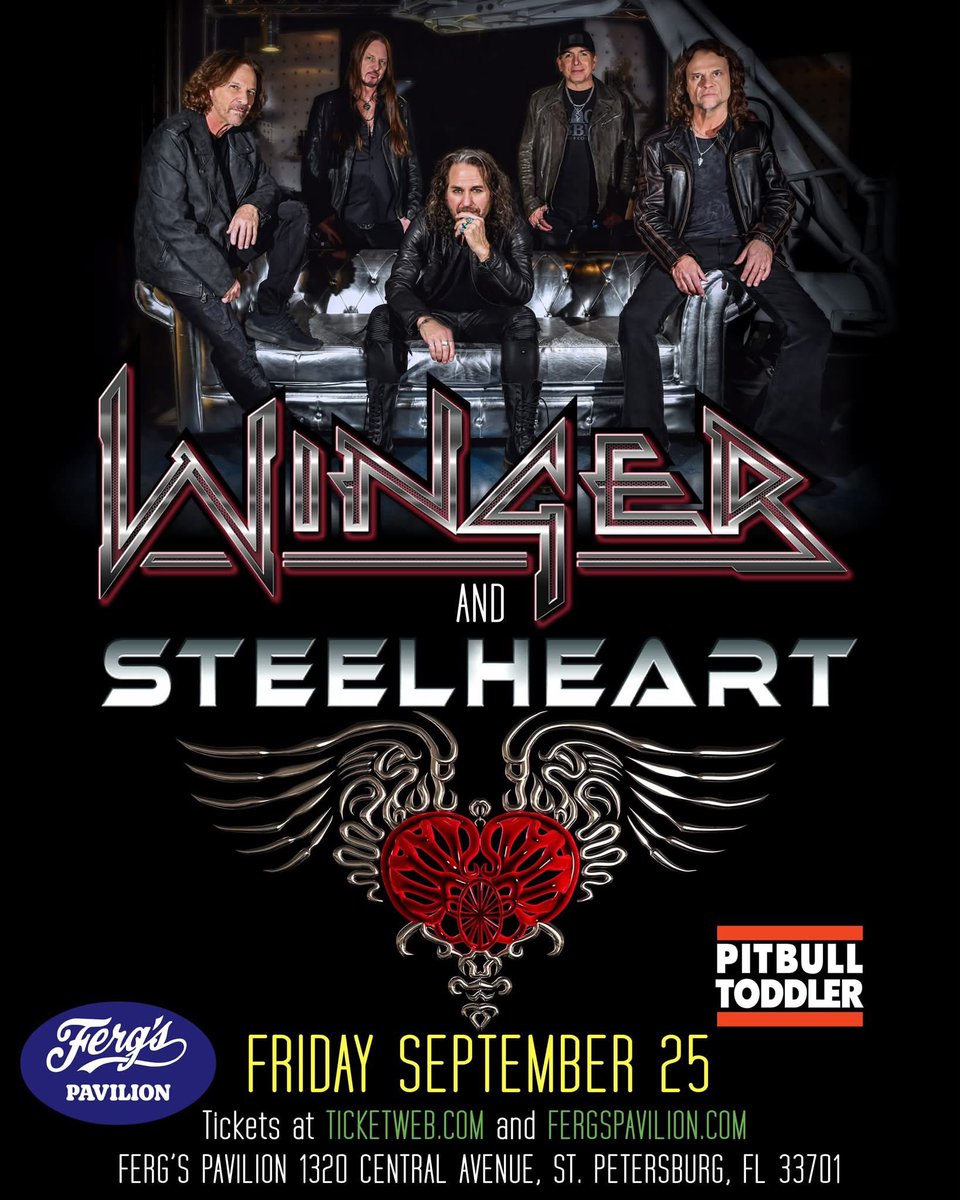 WingerJapanFans's tweet photo. 9月25日(金) フロリダ州🇺🇸セント・ピーターズバーグ Freg’s Sports Bar &amp; Grillにて STEELHEARTをゲストに迎えてWINGERのライブです!😎

🇯🇵時間 26日(土)午前8時より

— Enjoy &amp; Have a great show!!🙂🎸

#WINGER #WingerTheBand #WingerRocks🎸 https://t.co/lRhffZLpKr