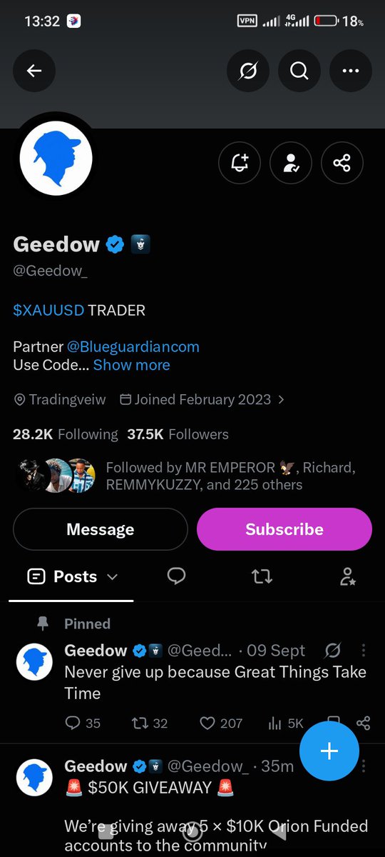 ubee280's tweet photo. @Geedow_ @OrionAffiliates @Orionfundedcom @the_Musa7 Massive giveaway 🔥 Ready to secure the $10k account. Done all the necessary tasks.
@iampaulchantefx @fx_justin86990 @GB_FxTrading https://t.co/XnEXGEhzcO