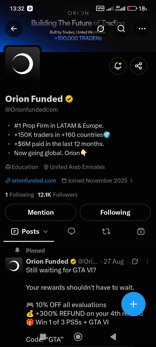 ubee280's tweet photo. @Geedow_ @OrionAffiliates @Orionfundedcom @the_Musa7 Massive giveaway 🔥 Ready to secure the $10k account. Done all the necessary tasks.
@iampaulchantefx @fx_justin86990 @GB_FxTrading https://t.co/XnEXGEhzcO