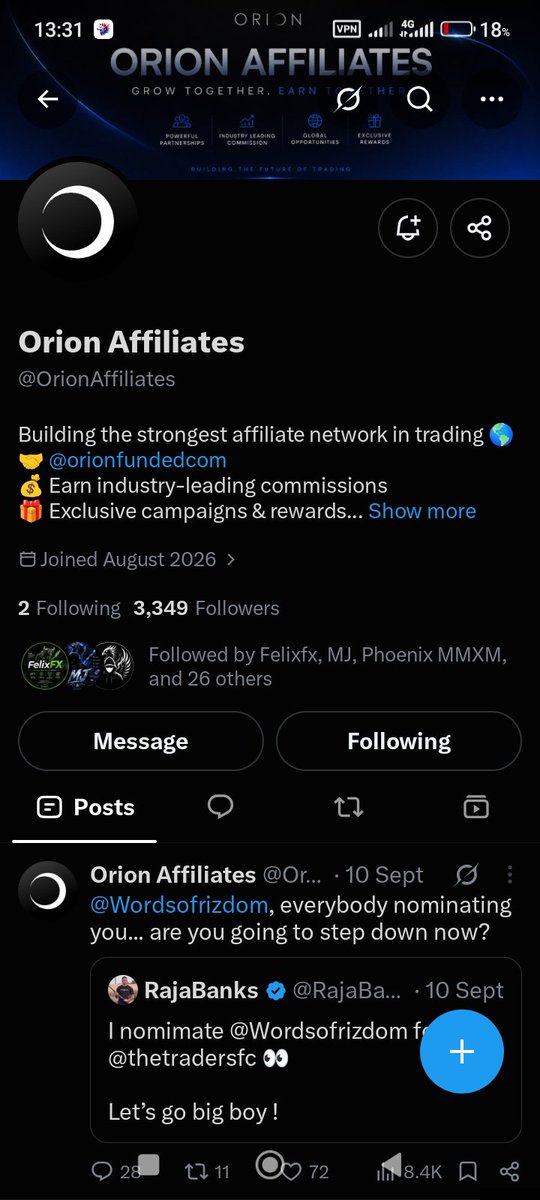 ubee280's tweet photo. @Geedow_ @OrionAffiliates @Orionfundedcom @the_Musa7 Massive giveaway 🔥 Ready to secure the $10k account. Done all the necessary tasks.
@iampaulchantefx @fx_justin86990 @GB_FxTrading https://t.co/XnEXGEhzcO