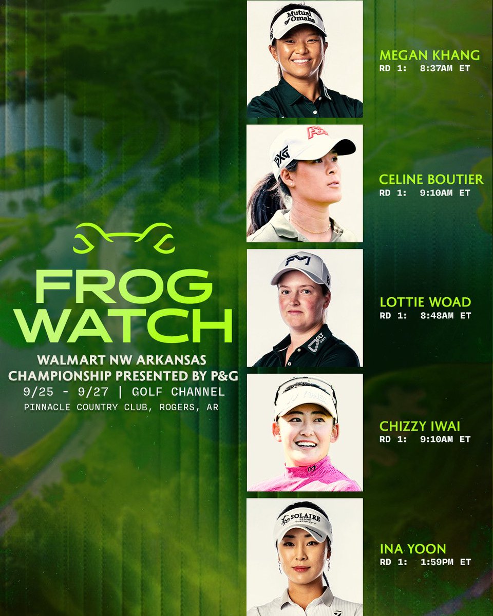 commongolf's tweet photo. Frogs in the Field: @NWAChampionship 👀 https://t.co/7W9d6UlVGg