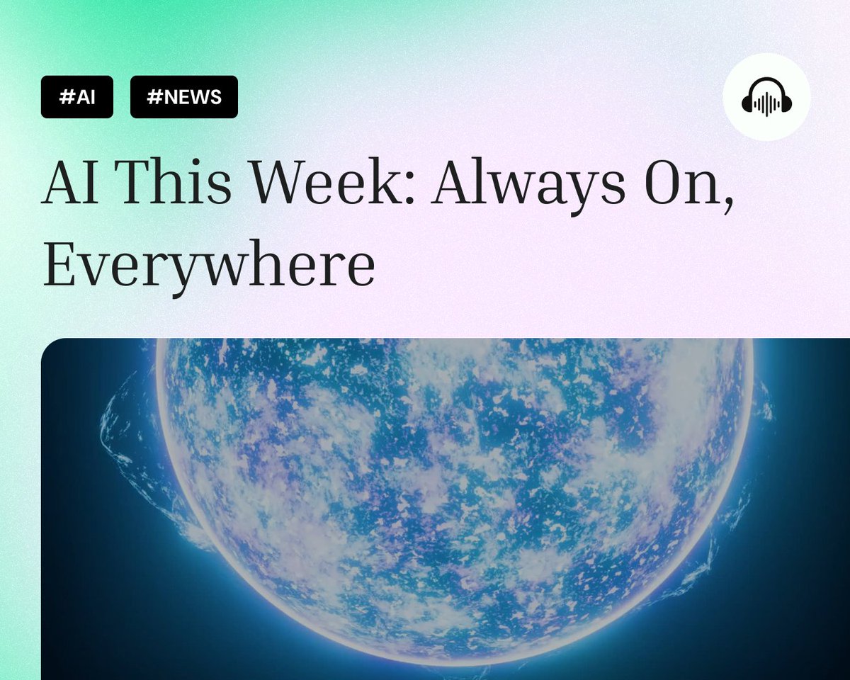 trewknowledge's tweet photo. π§΅ #AIThisWeek: Google is building Gemini directly into the laptop OS. Snap is putting an AI assistant behind AR glasses. Meta is opening Muse to third-party services, while Google's CC is becoming a shared agent for entire households. Anthropic and OpenAI both put out cheaper flagship-class models the same day. And inside Anthropic, Claude is already leading 26% of the company's AI R&D work. π