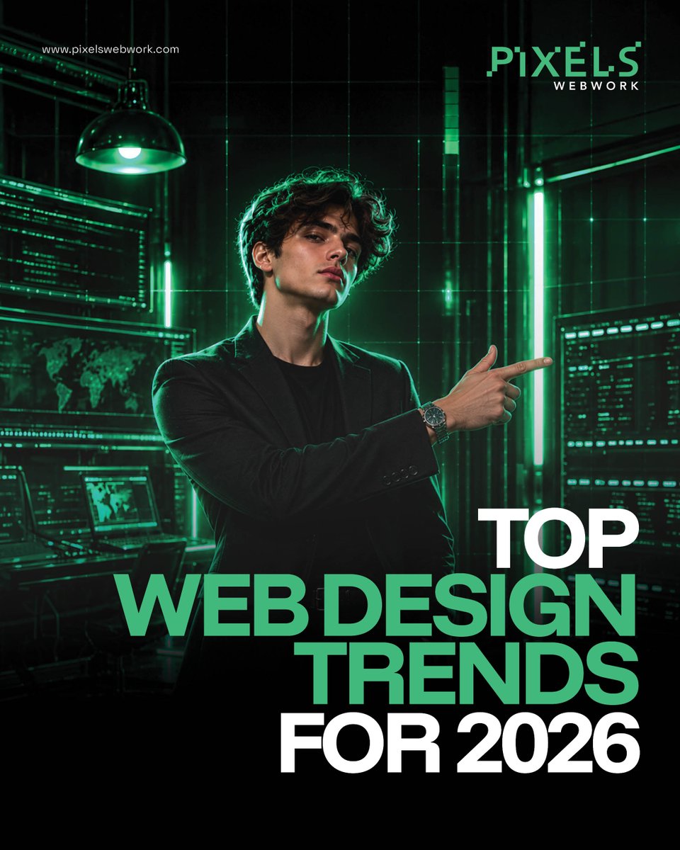 pixelswebwork's tweet photo. ✨ Top Web Design Trends to Watch in 2026

Web design is evolving beyond aesthetics — it’s about creating immersive, engaging, and memorable digital experiences. Here are 5 trends shaping modern websites in 2026
📍 Hyderabad
🌐 https://t.co/nrvrGWm4g8

#PixelsWebWork https://t.co/80HzpVYCuL