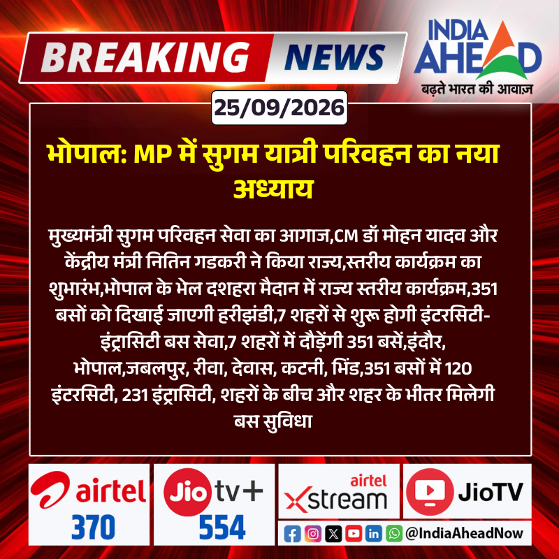 IndiaAheadNow's tweet photo. #MadhyaPradesh #भोपाल : MP में सुगम यात्री परिवहन का नया अध्याय
#Bhopal #MadhyaPradesh #SugamParivahan #BusService #MohanYadav #NitinGadkari #IndiaAhead @DrMohanYadav51 @nitin_gadkari https://t.co/WR4DzxNR6S