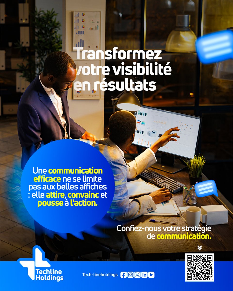 services347271's tweet photo. 🚀 TRANSFORMEZ VOTRE VISIBILITÉ EN RÉSULTATS !
Être visible, c’est bien.
Être remarqué, choisi et mémorisé, c’est encore mieux. 🎯
Votre communication ne doit pas seulement remplir vos réseaux sociaux. Elle doit servir vos objectifs.
#TechLineHoldings #Visibilité #Communication https://t.co/ScDiR7hfWm