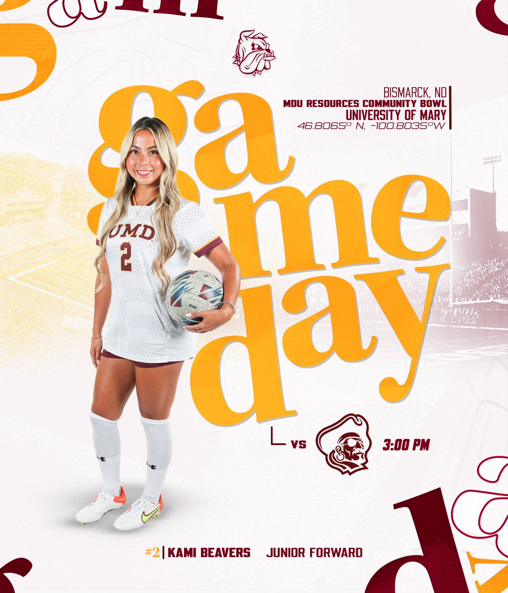 UMDSoccer's tweet photo. Looking for another road win.

📍: Bismarck, ND
🆚: Mary
⏰: 3:00 p.m.
💻: https://t.co/AVqXY99B4i
📊: https://t.co/QaHC4y0rKR https://t.co/oQedepxqdy