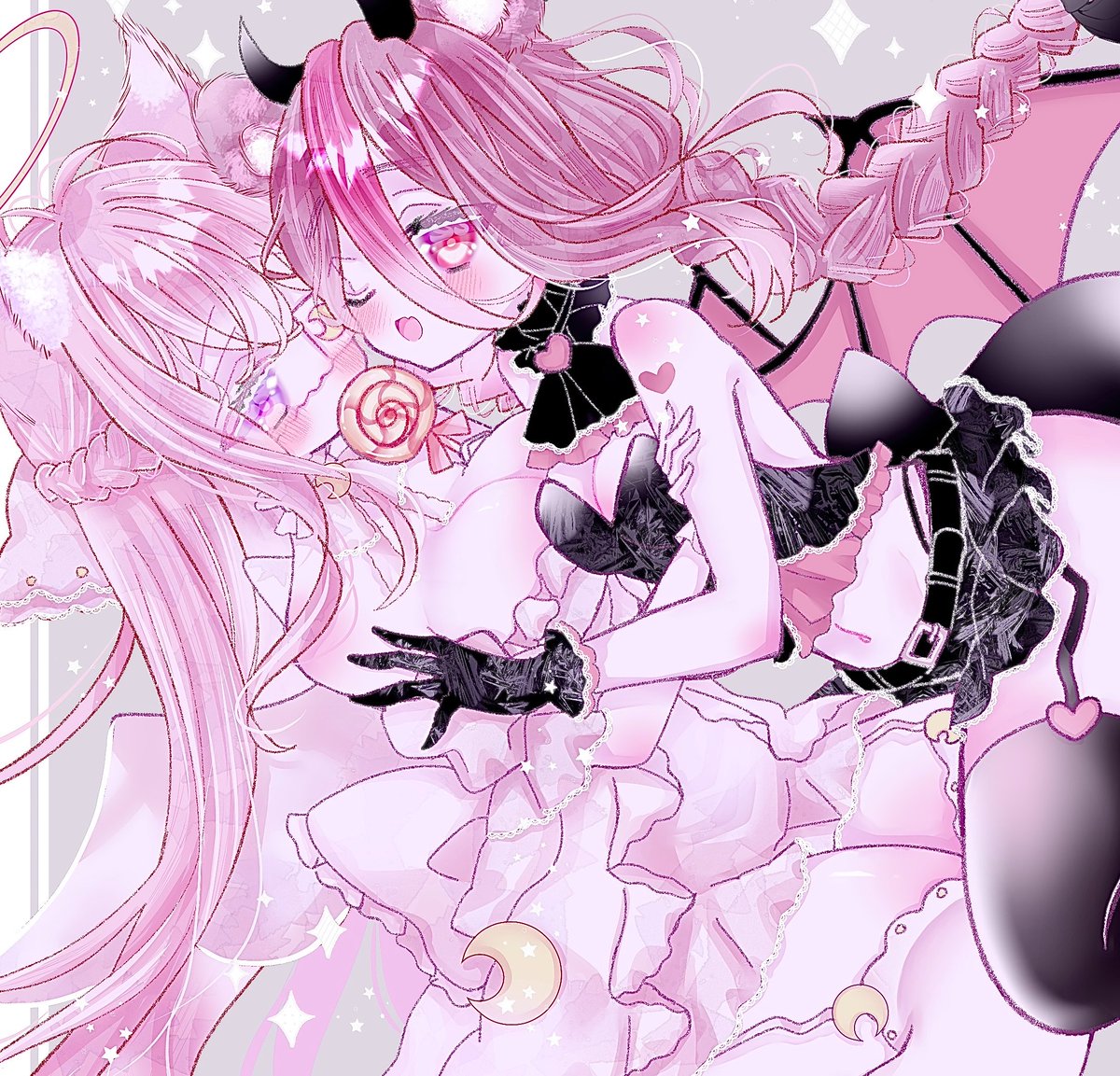 nekorondaxxx's tweet photo. お菓子くれないと食べちゃうぞー🤍🖤໒꒱· ﾟ https://t.co/g6cIEYKlQT