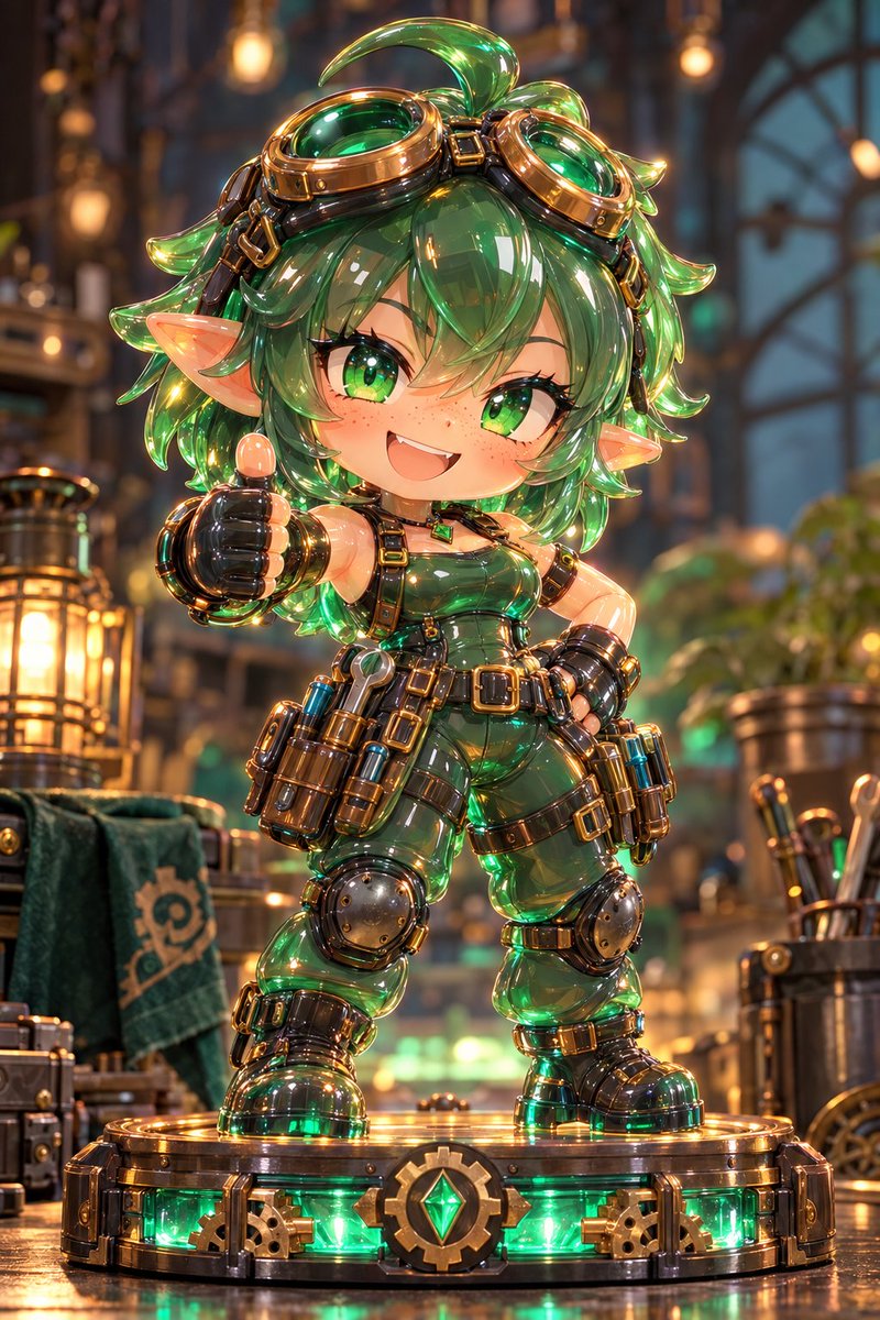 Gremsworkshopv2's tweet photo. New Prompt Time! 💚

Turn your character into a glowing, semi-translucent inflatable designer vinyl collectible! ✨

Prompt in the comments ⬇️ https://t.co/5Zdl3syoDL