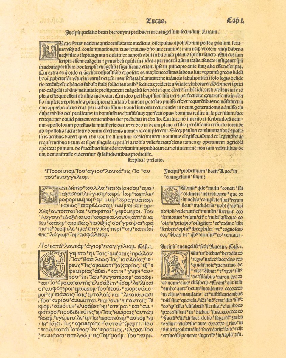 BNE_biblioteca's tweet photo. 📚 Hoy celebramos el #DíaEuropeodelasLenguas con la Biblia Políglota Complutense, una de las grandes empresas editoriales del siglo XVI. Coordinada por  Cisneros, se imprimió en Alcalá entre 1514 y 1517 con textos en latín, griego, hebreo y arameo.
🔗https://t.co/pgNBGjvhmR https://t.co/KNUn0HRJtW